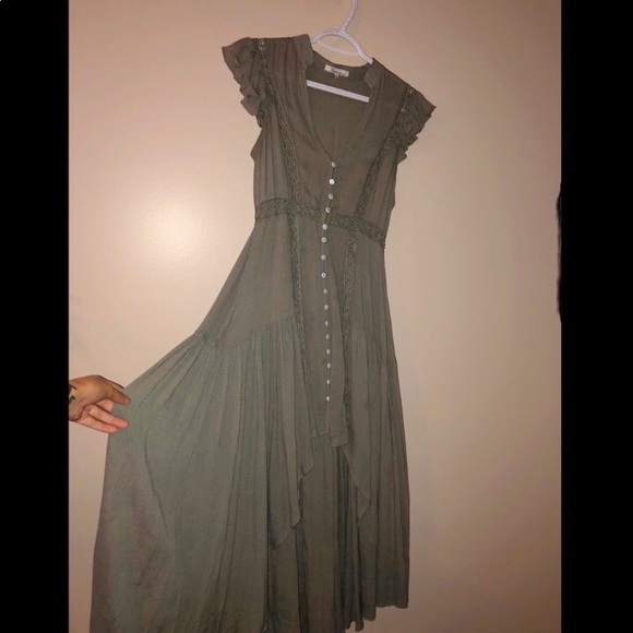 Vici Dresses & Skirts - VICI Olive green midi dress